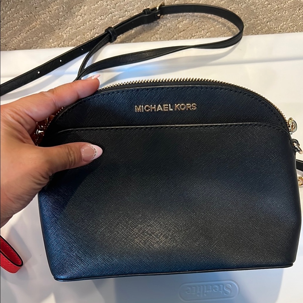 Michael Kors Black Saffiano Leather Crossbody Bag